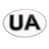 Наклейка  "UA" (Євростандарт) 135х95мм