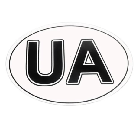 Наклейка  "UA" (Євростандарт) 135х95мм